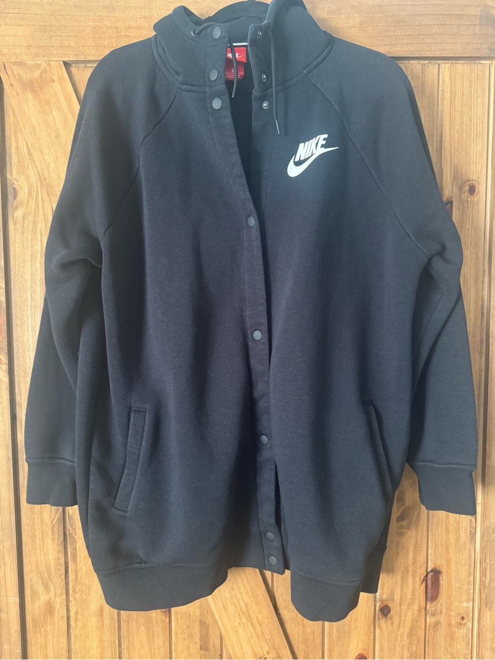 Nike Women’s Black Snap Logo Jacket